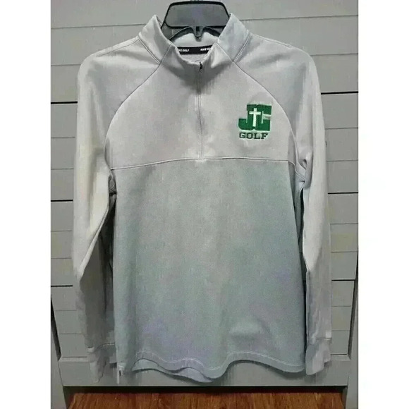 Nike Golf Gray Pullover Men's Size M 100% Polyester 1/4 Zip - Picture 1 of 11